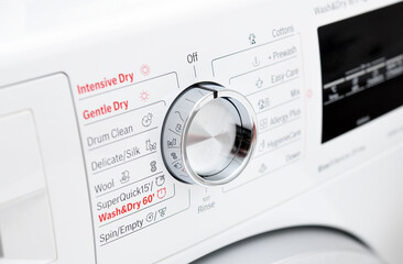 Closeup of laundry or washing machine.