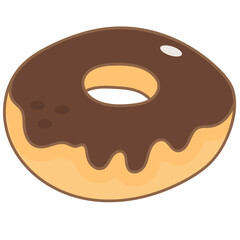Obraz premium Chocolate Donut Element Illustration