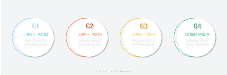 Simple Infographic with circular shape circle creative business infograhics