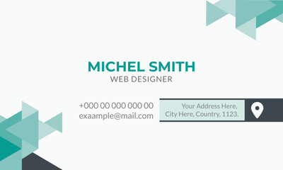 Geometric letterhead and business card design