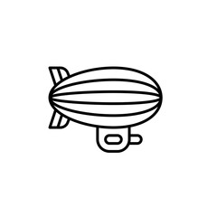 Transport related vector icons with outline style