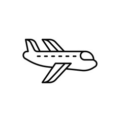 Transport related vector icons with outline style