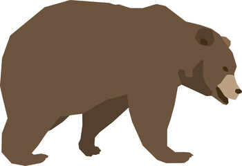 Fototapeta na wymiar Bear animal flat vector design isolated