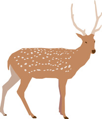 Deer animal flat vector design isolated