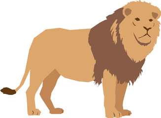 Lion animal flat vector design isolated