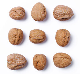 Delicious walnuts isolated on a white background