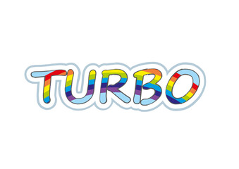 Turbo. Stylish sign for design.