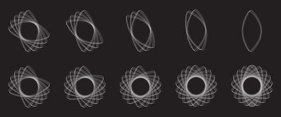 Ellipse White Line Pattern Transformation 