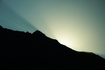 sunrise over the mountains