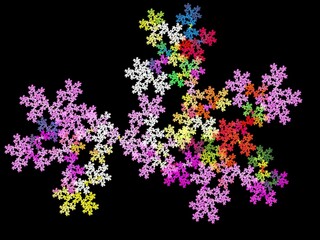 Abstract background, colored fantastic texture, unique art illustration, fractal for graphic design projects.