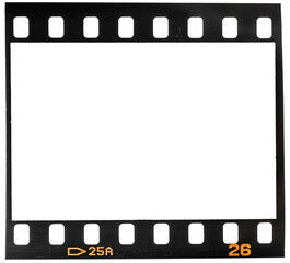 single 35mm film frame or strip isolated