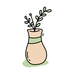 rustic flower with vase