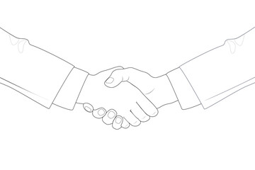 hand gestures linear drawing handshake