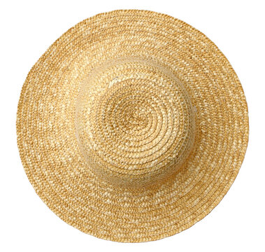 top view of straw hat