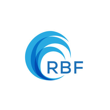 RBF letter logo. RBF blue image on white background. RBF Monogram logo design for entrepreneur and business. RBF best icon.
