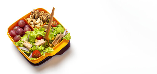 Healthy Food in Plastic container ready to eat with homemade