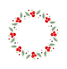 Ramka świąteczna jarzębina