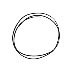 hand drawn scribble circle frame
