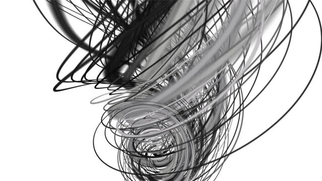 Magical video animation with stripe wave object in slow motion, 4096x2304 loop 4K