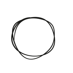 hand drawn scribble circle frame