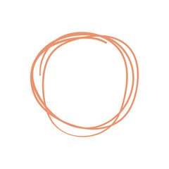 hand drawn scribble circle frame