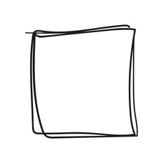 hand drawn scribble rectangle frame