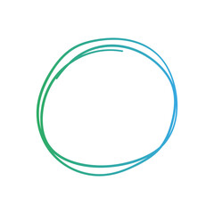 hand drawn scribble circle frame
