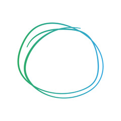 hand drawn scribble circle frame