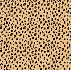 Seamless leopard pattern, animal print.