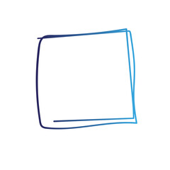 hand drawn scribble rectangle frame