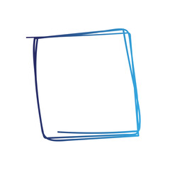 hand drawn scribble rectangle frame