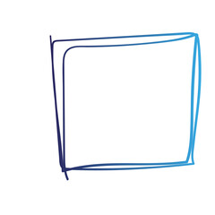 hand drawn scribble rectangle frame