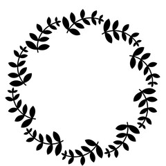floral leaves round frame
