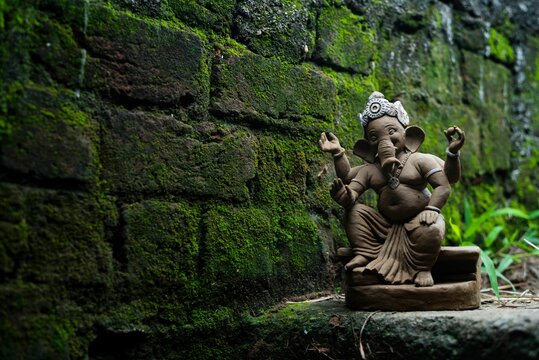 Eco-friendly lord ganesha made of natural clay