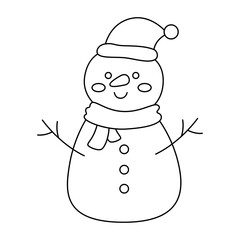 Snow man icon.