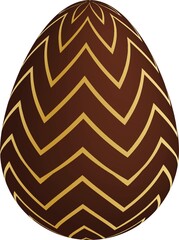 Gold chocolate Easter eggs on the white background.	