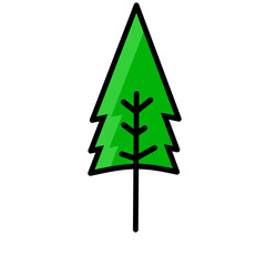 Christmas tree isolated on white background