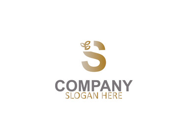 Letter S Golden Logo Design