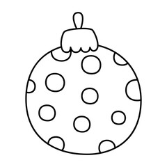 Christmas ball icon.