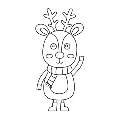 cute cartoon reindeer.