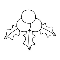 Christmas mistletoe icon.