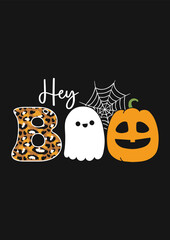 Boo Pumpkin Halloween Vector T-shirt