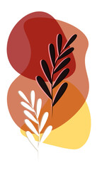 Plant aesthetic, abstract art, modern vector illustration, organic various