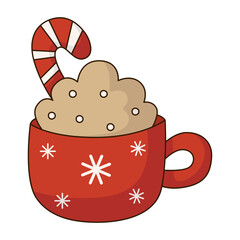 Cacao drink cup icon.