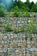 Strengthening the slope over the mountain road