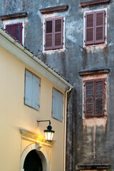 Fototapeta na wymiar Detail of architecture in Corfu Town
