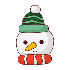 Snow man icon.