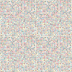 Multicolor Knit Textured Tile Checked Pattern