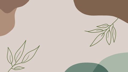 illustration of an Minimal background with leaves