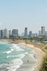 Old Jaffa Tel Aviv, Israel. City and sea view and sight. Sightseeing and tourism in Israel, Middle...